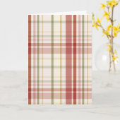 クランスチュワートタータンチェック カード (黄色い花)