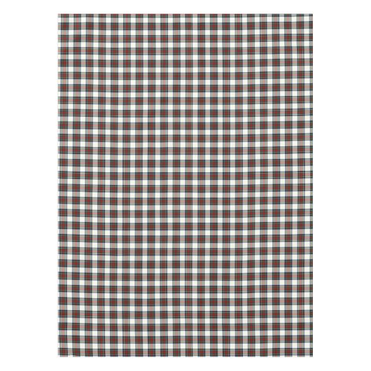 クランスチュワートド赤と白レスフォーマルタータンチェック テーブルクロス (正面)
