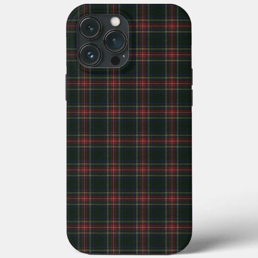 クランスチュワートブラックタータンチェック Case-Mate iPhoneケース (裏面)