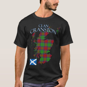 クランストンドレススコティッシュクランタータンチェックスコットランド Tシャツ
