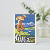 クランズ·ゴルフ·アルピン·トラベル·ポスター ポストカード (スタンド正面)