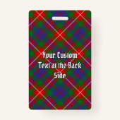 クランタータンチェック上のロバートクレストのフレイザー バッジ (裏面)