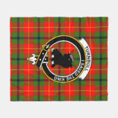 クランターンブルタータンチェックプレイド フリースブランケット (正面(横))