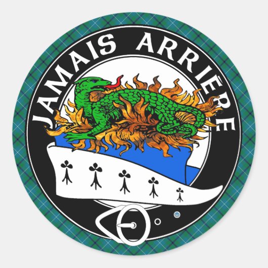 クランダグラスクレストとダグラスモダンタータンチェック ラウンドシール (正面)