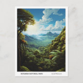 クランダナショナルパークオーストラリアヴィンテージ旅行 ポストカード (正面)
