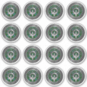 クランダビッドソンクレスト&タータンチェックノット シール (正面)