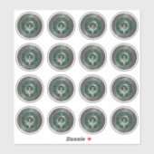 クランダビッドソンクレスト&タータンチェックノット シール (シート)