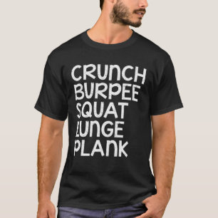 クランチブルペスクアットルンジュプランクトレーニングジムブルペ Tシャツ