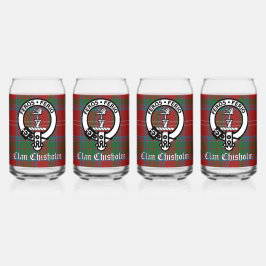 クランチホルムタータンチェック&クレストバッジ ガラス缶