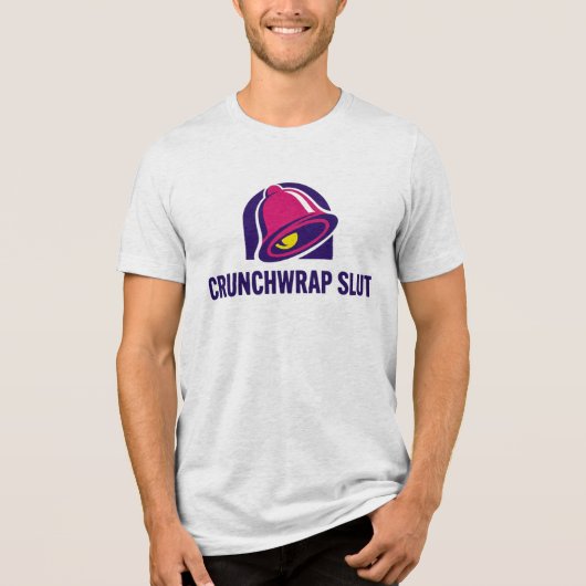 クランチラップがおもしろい - 笑えるタコス好きのユーモア トライブレンドＴシャツ (正面)