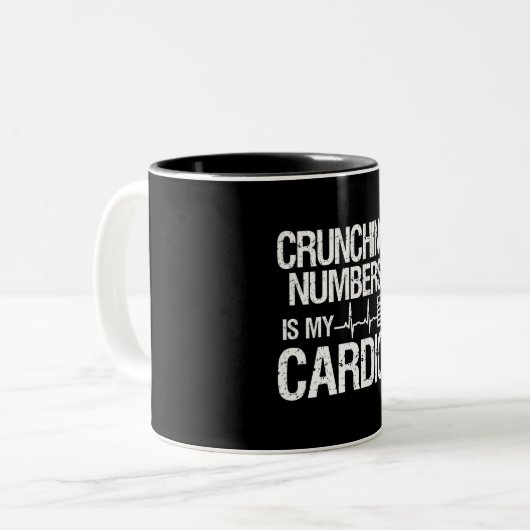 クランチング番号は私のカーディオ会計士&CPAである。 ツートーンマグカップ (正面左)
