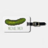 クランチーグリーンコシャーディルデリピックルグルメ ラゲッジタグ (正面横)