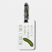 クランチーグリーンコシャーディルデリピックルグルメ ラゲッジタグ (裏面縦)