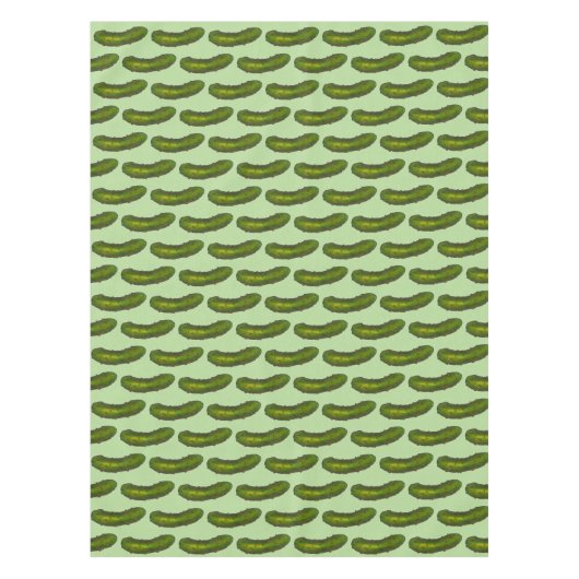 クランチーグリーンコシャーディルピックルグルメキッチン テーブルクロス (正面)