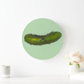 クランチーグリーンコシャーディルピックルグルメデリ ラージ壁時計 (ホーム)