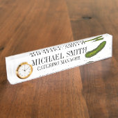 クランチーグリーンコーシェードリルグルメ デスクネームプレート (側面)