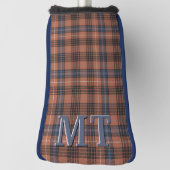 クランチーブラウン遅紅葉ブラウンブループレイド ゴルフヘッドカバー (回転90)