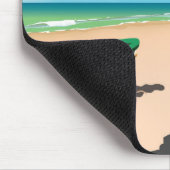 クラントックビーチ、ニューキーヴィンテージスタイル旅行ポスター マウスパッド (コーナー)