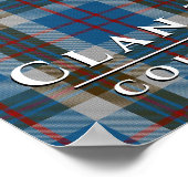 クラントンプソンカラーズオブスコットランドブルーグレータータンチェック ポスター (角)