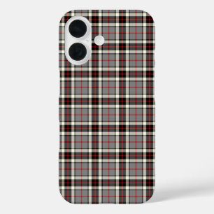 クラントンプソンドレスタータンチェックグレーアンドレッドプレイド iPhone 16ケース