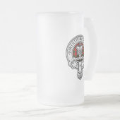 クランドナカイダ(ロバートソン)クレスト&タータンチェック フロストグラスビールジョッキ (正面右)