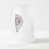 クランドナカイダ(ロバートソン)クレスト&タータンチェック フロストグラスビールジョッキ (正面左)