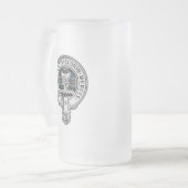 クランドナカイドクレスト&ドレスタータンチェック フロストグラスビールジョッキ (正面左)