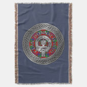 クランドナカイ |ロバートソンクレスト&タータンチェックノット スローブランケット (正面縦)