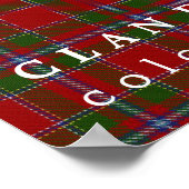 クランドラモンドカラーズオブスコットランドタータンチェック ポスター (角)