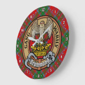 クランドラモンドクレストオーバータータンチェック ラージ壁時計 (傾斜)