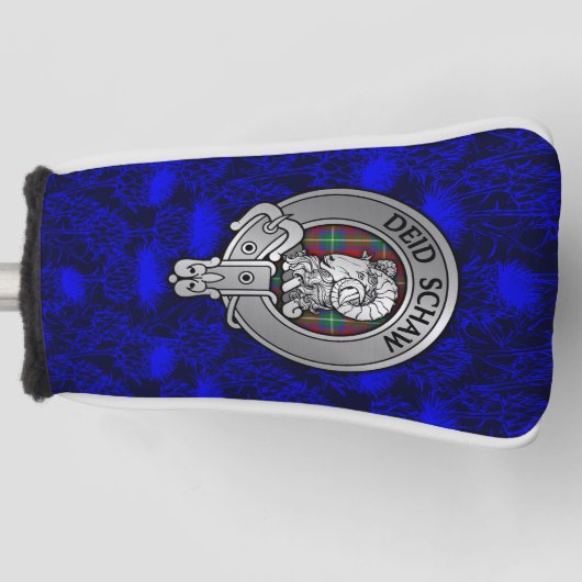 クランドルスベンクレスト&タータンチェックオンティスル ゴルフヘッドカバー (正面)