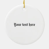 クランドンカンクレストバッジ&タータンチェックカスタマイズ セラミックオーナメント (裏面)