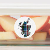 クランドンナカイダ（ロバートソン）の地図とタータンチェック ラベル (貼付)