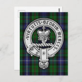 クランドンナカイド(ロバートソン)クレスト/狩りタータンチェック ポストカード (正面/裏面)
