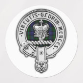 クランドンナカイド（ロバートソン）クレスト/狩りタータンチェック ラベル (デザイン2)