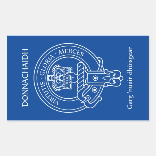 クランドンナシャイディ（ロバートソン）クレスト&ウォークライ 長方形シール (正面)