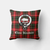 クランネスピットクレストバッジ&タータンチェック パーソナライズされた クッション (裏面)