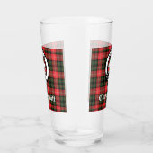 クランネスピットクレストバッジ&タータンチェック パーソナライズされた タンブラーグラス (右)