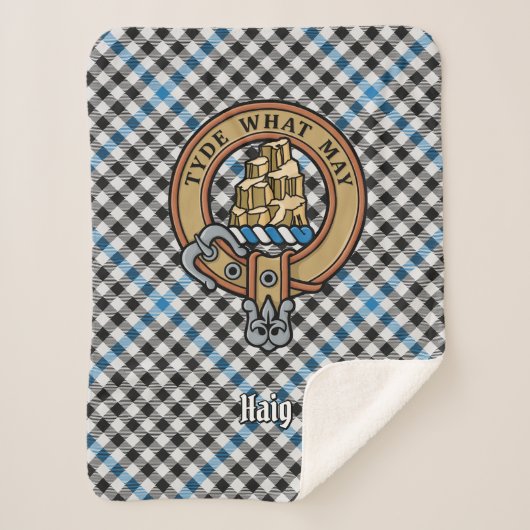 クランハイクリストオーバーチェックタータンチェック シェルパブランケット (正面)