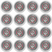 クランハイグクレスト&タータンチェックノット シール (正面)