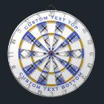 クランハネイタータンチェック ダーツボード<br><div class="desc">クラン伝統的ハネーモダンタータンチェック。シームレスなパターン。外輪カスタムの2つの文字領域。</div>