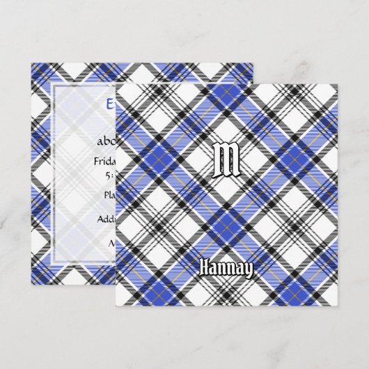 クランハネイタータンチェック 招待状 (正面/裏面)