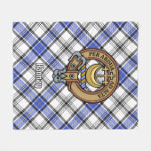 クランハネクレストオーバータータンチェック フリースブランケット (正面(横))