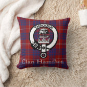 クランハミルトンクレストとタータンチェック クッション (ブランケット)
