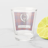 クランハミルトンクレストとタータンチェック ショットグラス (裏面)