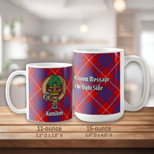 クランハミルトンクレストオーバーレッドタータンチェック コーヒーマグカップ