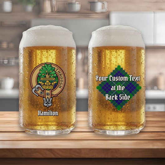 クランハミルトンクレストオーバー狩りタータンチェック ガラス缶