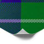 クランハミルトンクレストオーバー狩りタータンチェック ポスター (角)