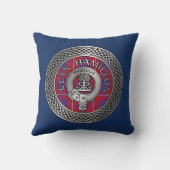 クランハミルトンクレスト&タータンチェックノット装飾用クッション クッション (裏面)