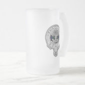 クランハミルトンクレスト&狩りタータンチェック フロストグラスビールジョッキ (正面右)